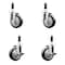 Service Caster 4 Inch 316SS Black Poly Swivel 7/8 Inch Expanding Stem Caster Brake SCC, 2PK SS316EX20S414-PPUB-BLK-2-TLB-2-78 - alternate 2